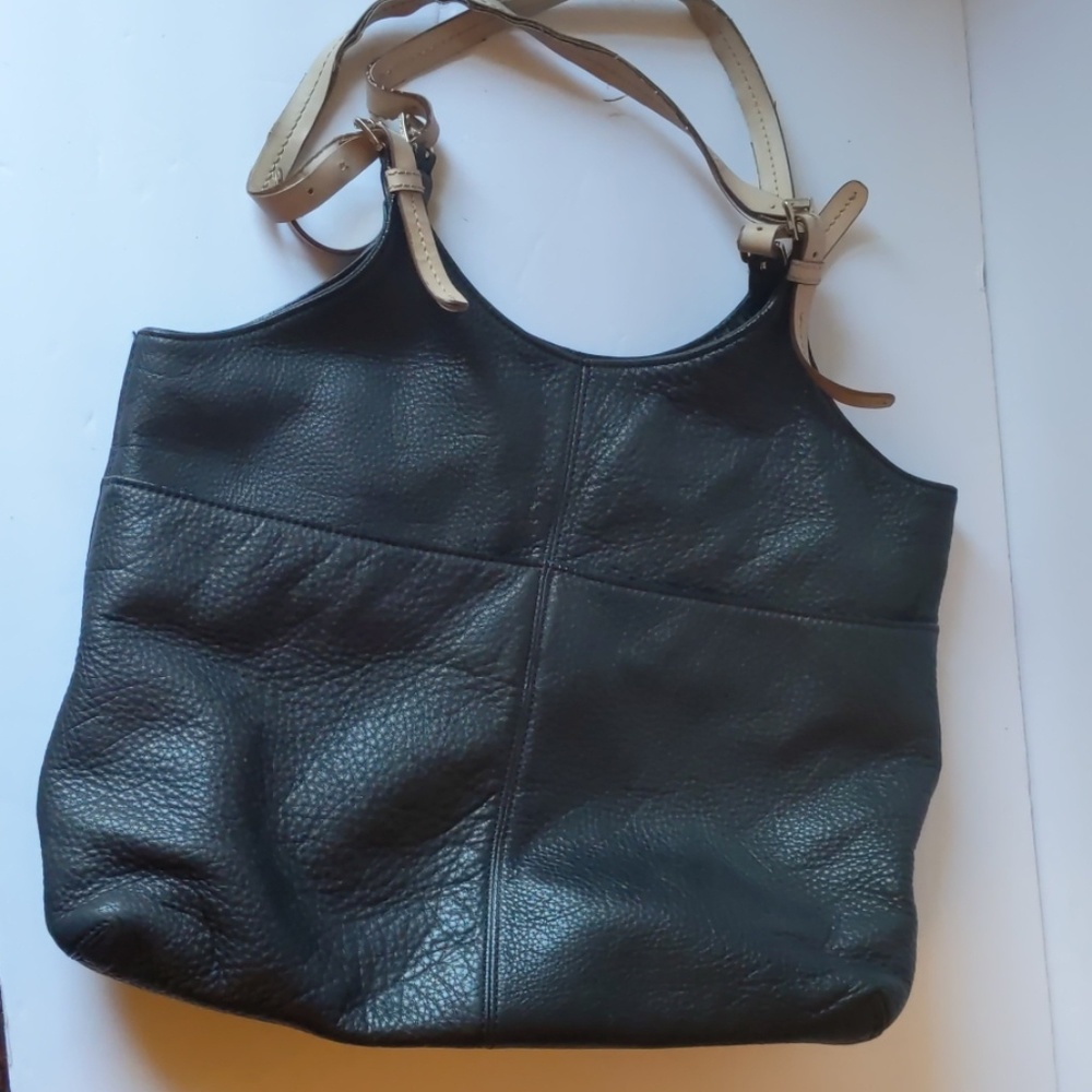 Michael Kors large black leather bag-13x17 inches